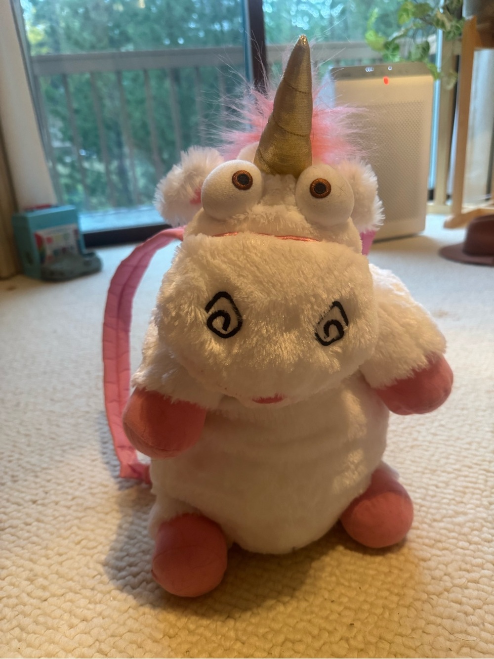 Despicable Me. Plush White & Pink Unicorn Small Pets Backpack